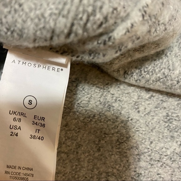 ATMOSPHERE Zip Up Fuzzy Sweater - S - Picture 9 of 10